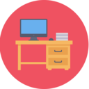 business and finance,computer,furniture and household,desk,working at home,home office,desktop pc,work table